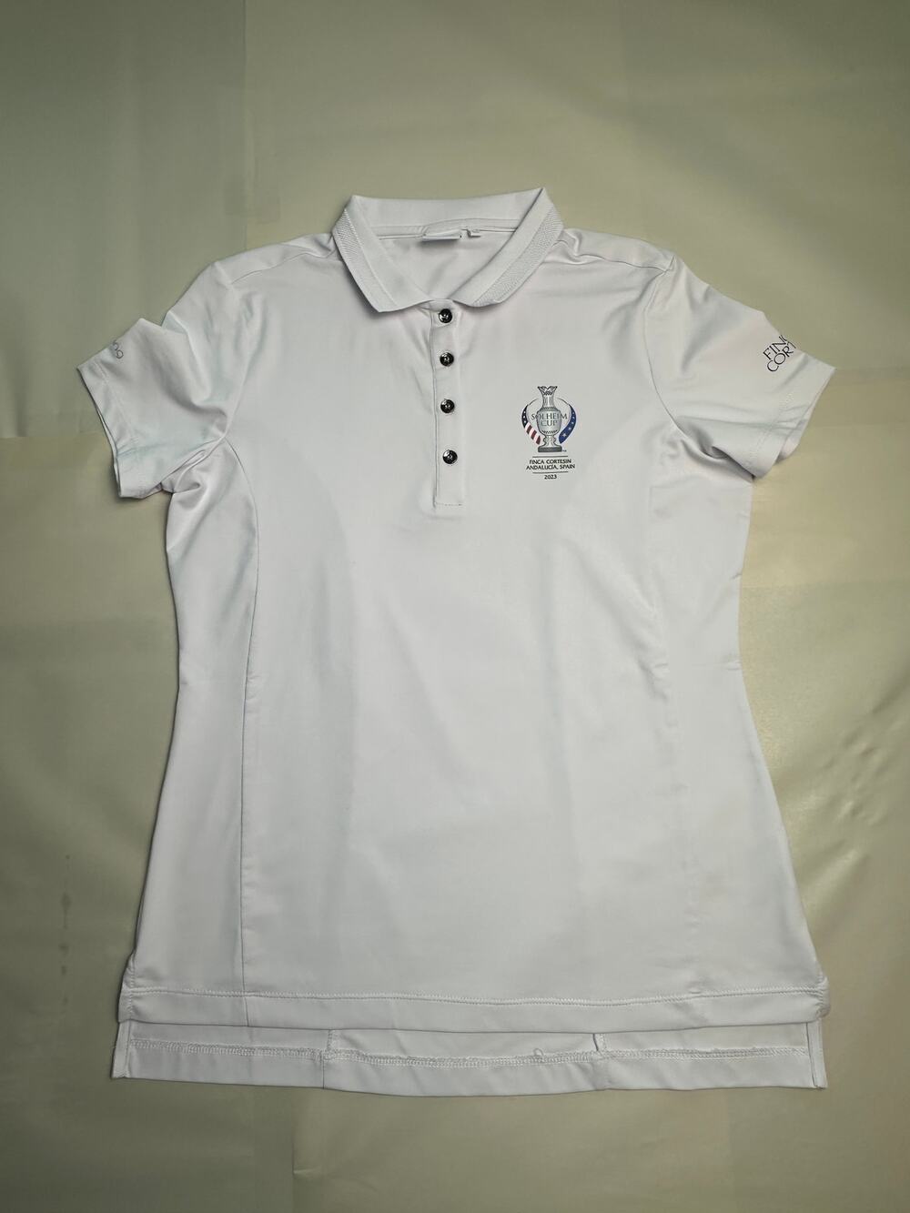 PING Solheim Cup 2023 Womens US 6 White Golf Polo Finca Cortesin Spain Shirt